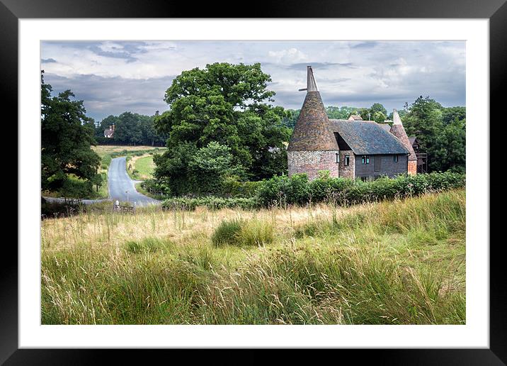 Oast House at Moorden Framed Mounted Print by Stephen Mole