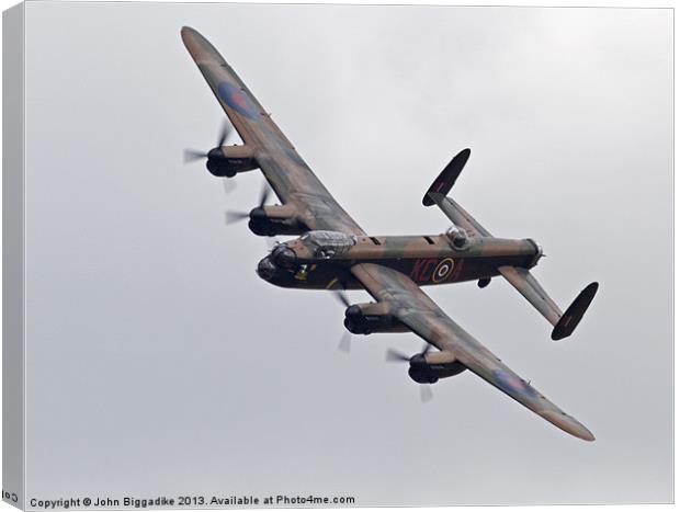 Lancaster Bomber Canvas Print by John Biggadike