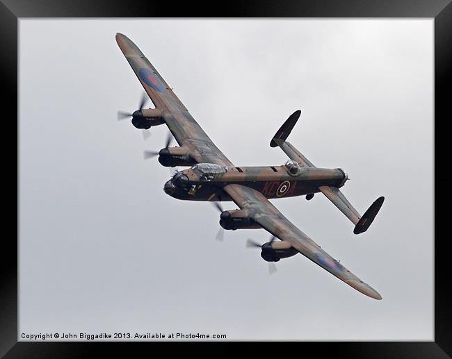 Lancaster Bomber Framed Print by John Biggadike