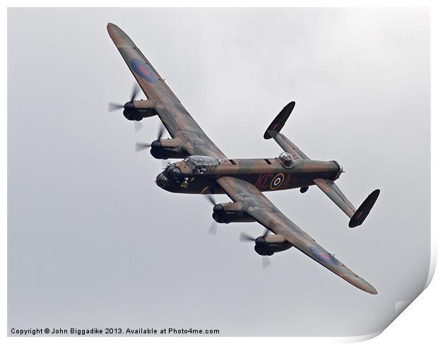 Lancaster Bomber Print by John Biggadike