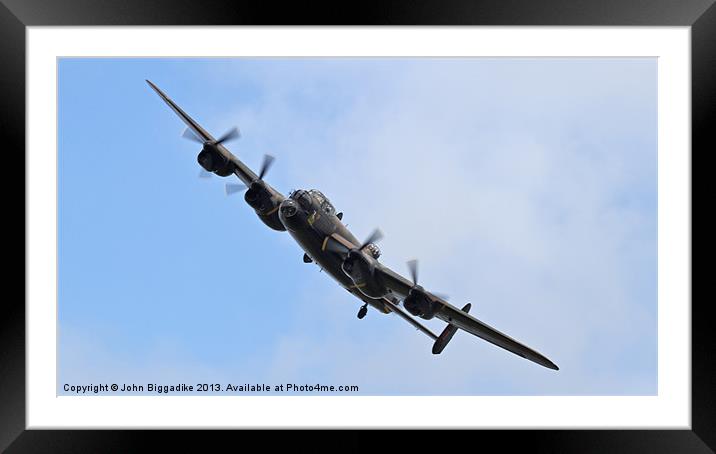 Avro Lancaster Framed Mounted Print by John Biggadike