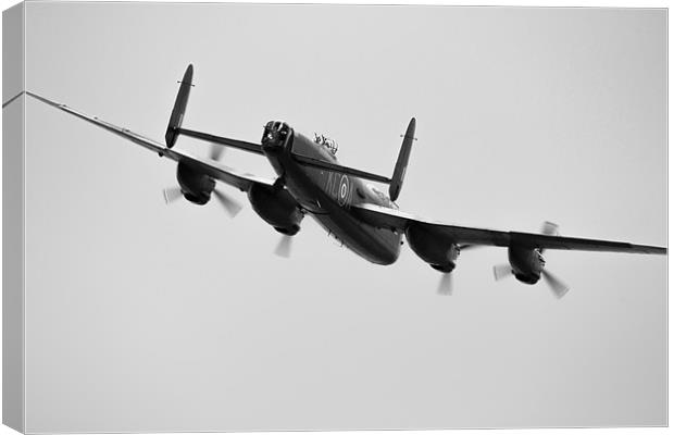 Lancaster Bomber Mono Canvas Print by J Biggadike