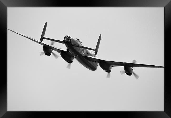 Lancaster Bomber Mono Framed Print by J Biggadike