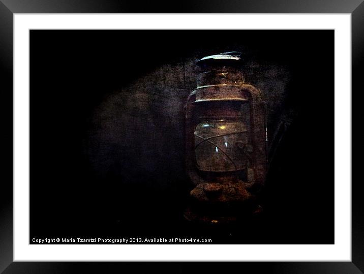 Vintage Lamp Framed Mounted Print by Maria Tzamtzi Photography