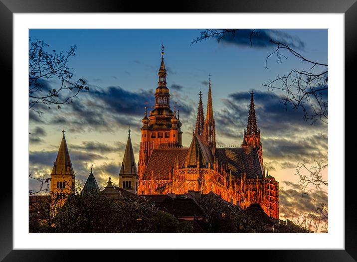 Evening light over cathedral Framed Mounted Print by Sergey Golotvin