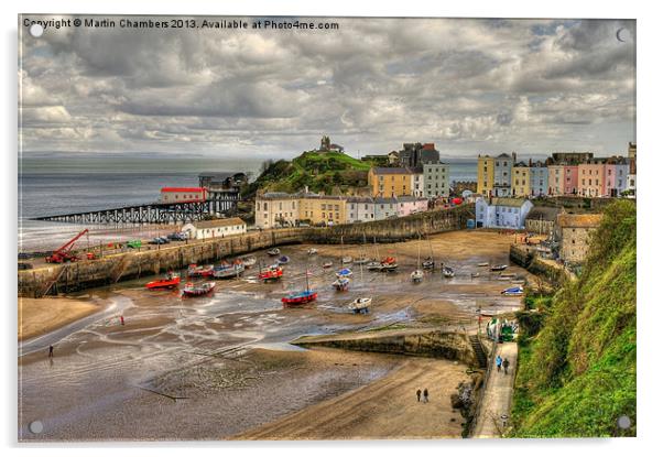 Tenby in April Acrylic by Martin Chambers