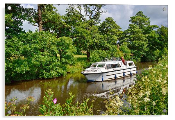 Lady Hamilton Lancaster Canal Acrylic by Gary Kenyon