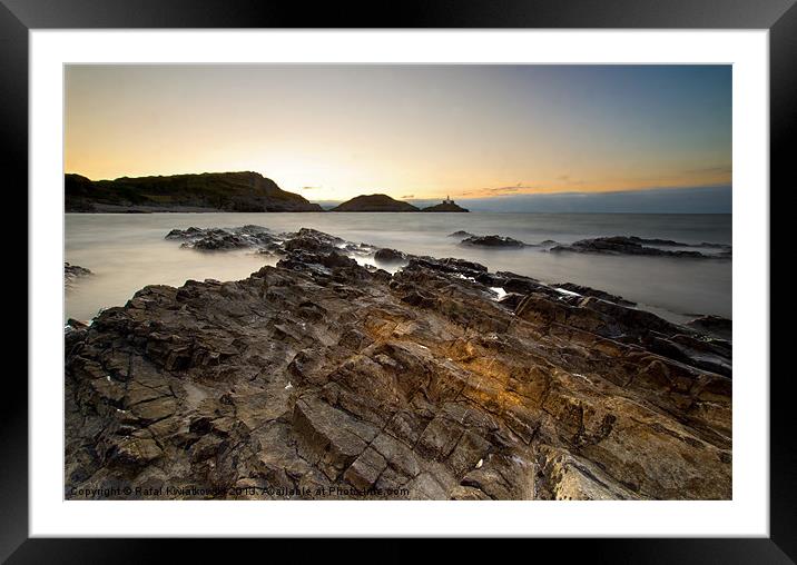 Mumbles lighthouse Framed Mounted Print by R K Photography