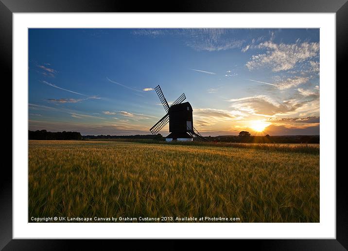 Windmill Sunset Framed Mounted Print by Graham Custance