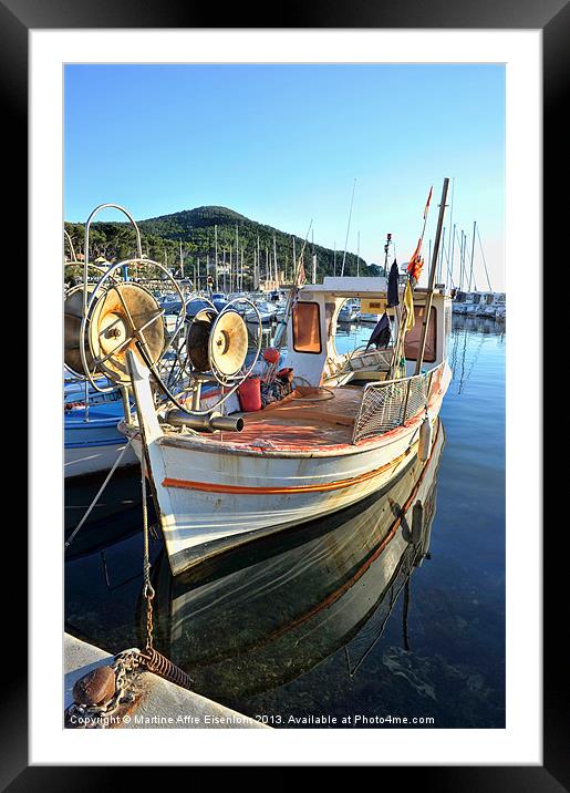 Fishing boat Framed Mounted Print by Martine Affre Eisenlohr