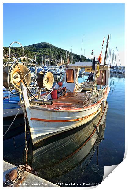 Fishing boat Print by Martine Affre Eisenlohr