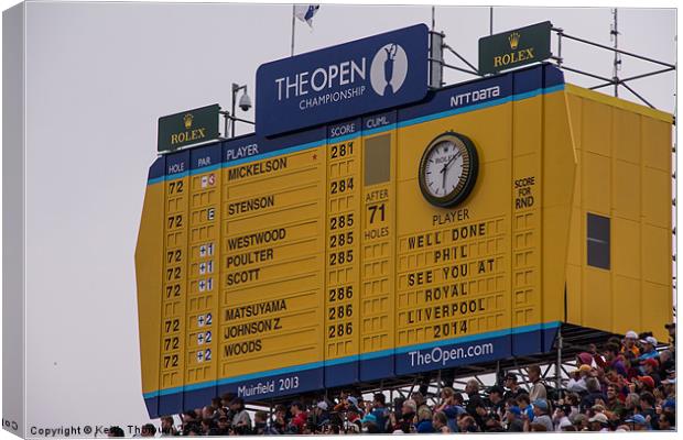 The Open Leaderboard Canvas Print by Keith Thorburn EFIAP/b