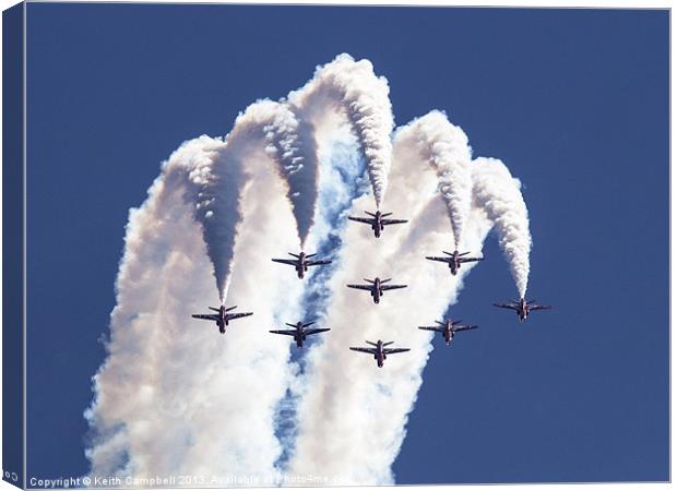 9 Reds over the top Canvas Print by Keith Campbell