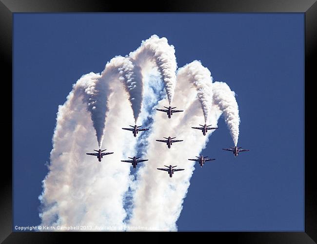9 Reds over the top Framed Print by Keith Campbell