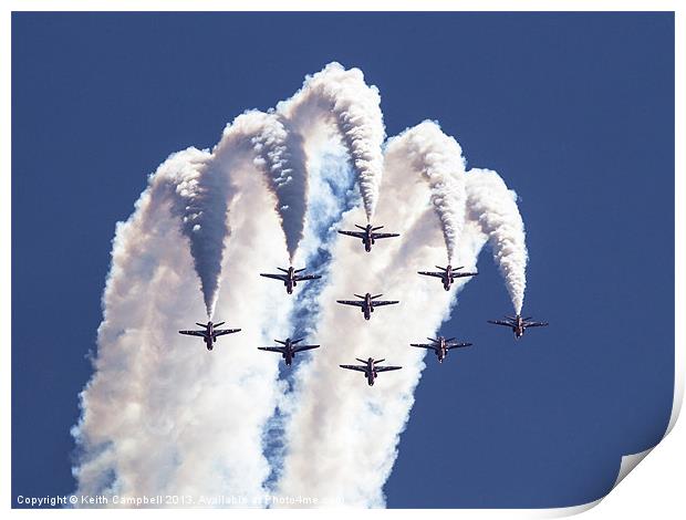9 Reds over the top Print by Keith Campbell