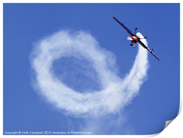 Blades Barrel Roll Print by Keith Campbell