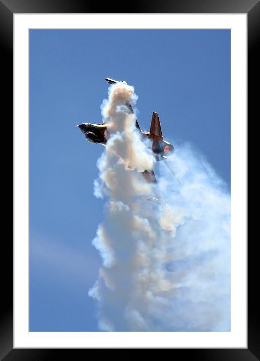 F16 Smoke On Framed Mounted Print by J Biggadike