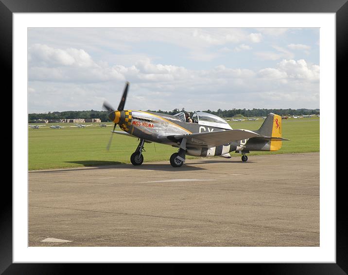 North American Mustang P-51D Framed Mounted Print by Edward Denyer