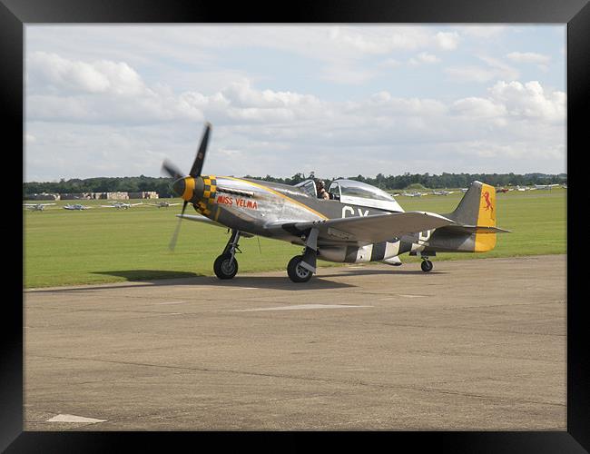 North American Mustang P-51D Framed Print by Edward Denyer
