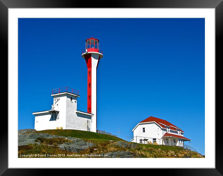 Cape Forchu Lightstation Framed Mounted Print by David Davies