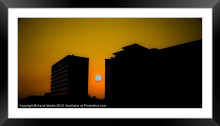 Sunset Hotel Framed Mounted Print by David Martin