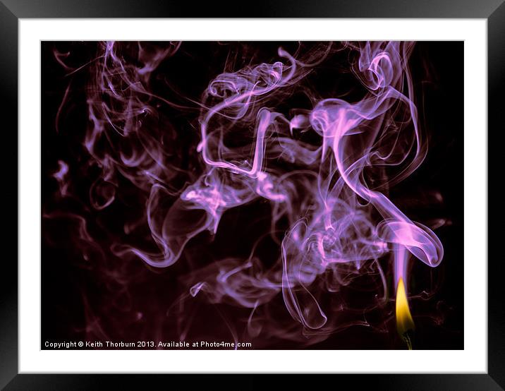 Fire and Smoke Framed Mounted Print by Keith Thorburn EFIAP/b