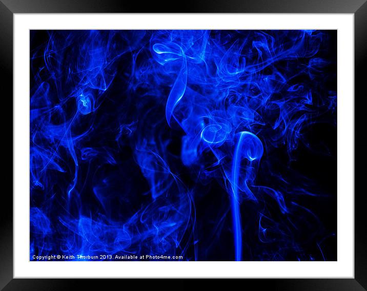 Smoke Abstract Framed Mounted Print by Keith Thorburn EFIAP/b