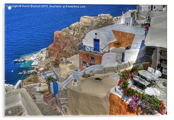 The Color of Santorini Acrylic by David Birchall