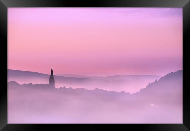 Belmont church in the morning mist Framed Print by Robert Fielding