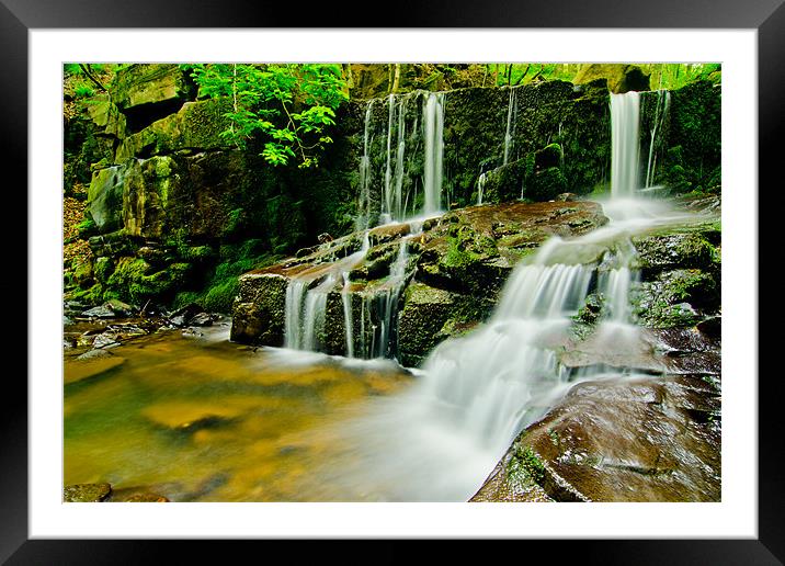 TIGERS CLOUGH WATERFALLS, RIVINGTON Framed Mounted Print by Scott Taylor
