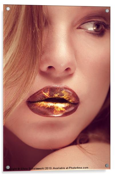 lip art Acrylic by Silvio Schoisswohl