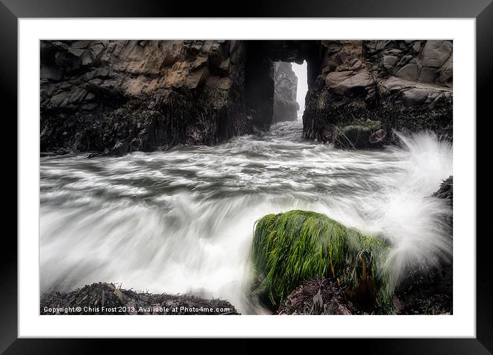 Pfeiffer Beach Keyhole Rock Framed Mounted Print by Chris Frost