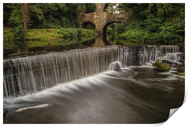 New Mills Weir Print by Phil Tinkler