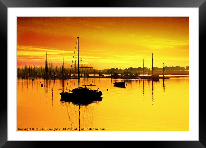 Dawn Reflections Framed Mounted Print by Darren Burroughs