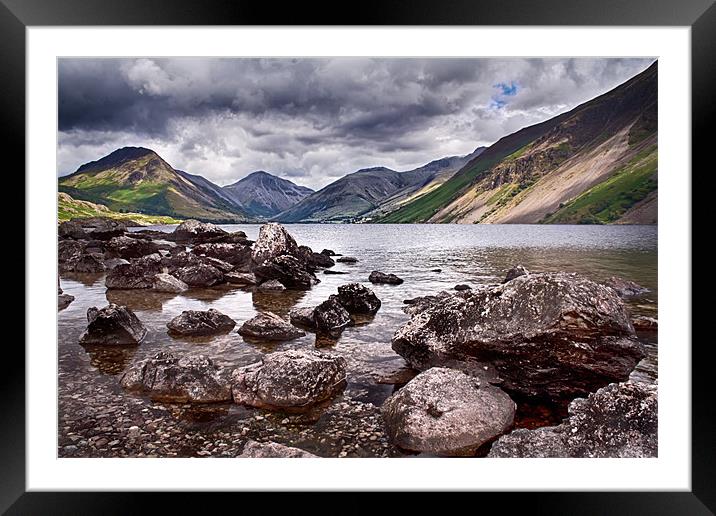 A WastWater Spot of Blue Framed Mounted Print by Ray Nelson