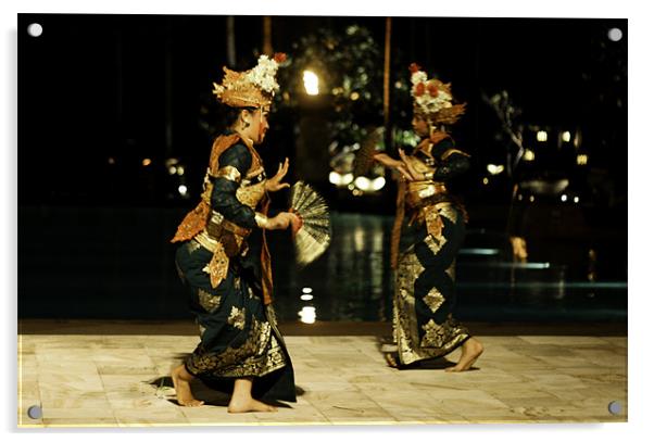 Balinese Dancers Acrylic by Tom Jones