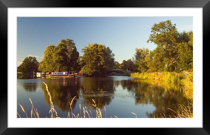 River Wey pyrford Framed Mounted Print by Clive Eariss