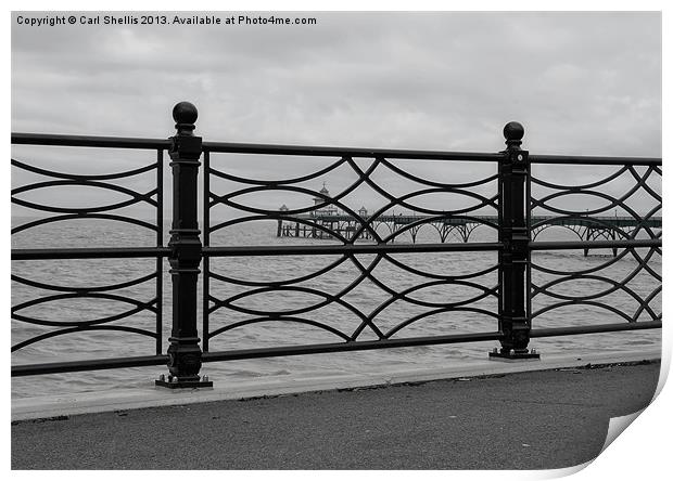 Clevedon pier Print by Carl Shellis