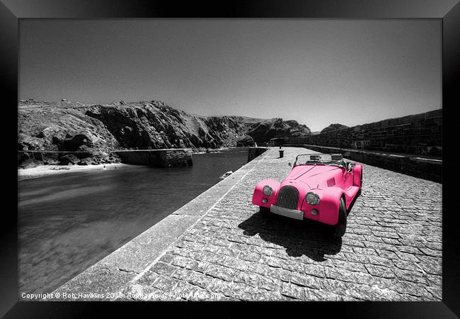 Pink Morgan at Mullion Framed Print by Rob Hawkins