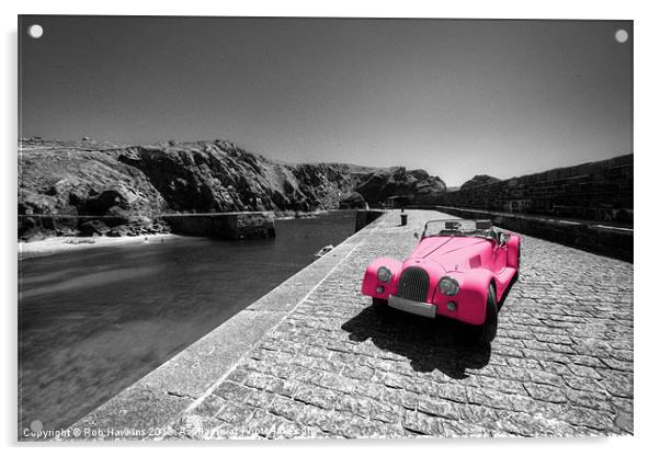 Pink Morgan at Mullion Acrylic by Rob Hawkins