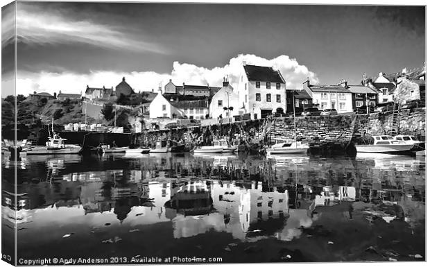 Scottish Crail Harbour Canvas Print by Andy Anderson