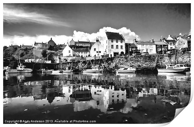 Scottish Crail Harbour Print by Andy Anderson