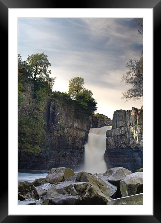 High Force, Teesdale Framed Mounted Print by Heather Athey