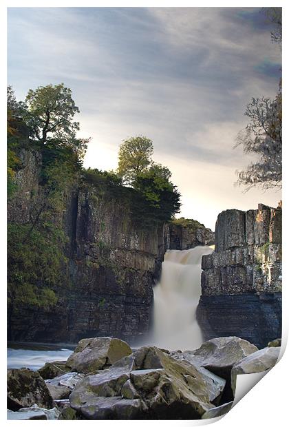 High Force, Teesdale Print by Heather Athey