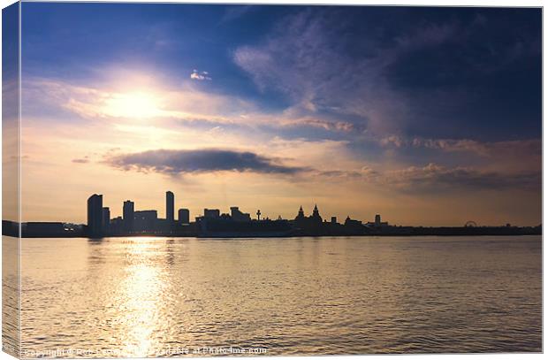 Liverpool Waterfront Dawn Canvas Print by Rob Lester