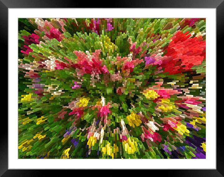 Flowers in Extrude Framed Mounted Print by Robert Gipson