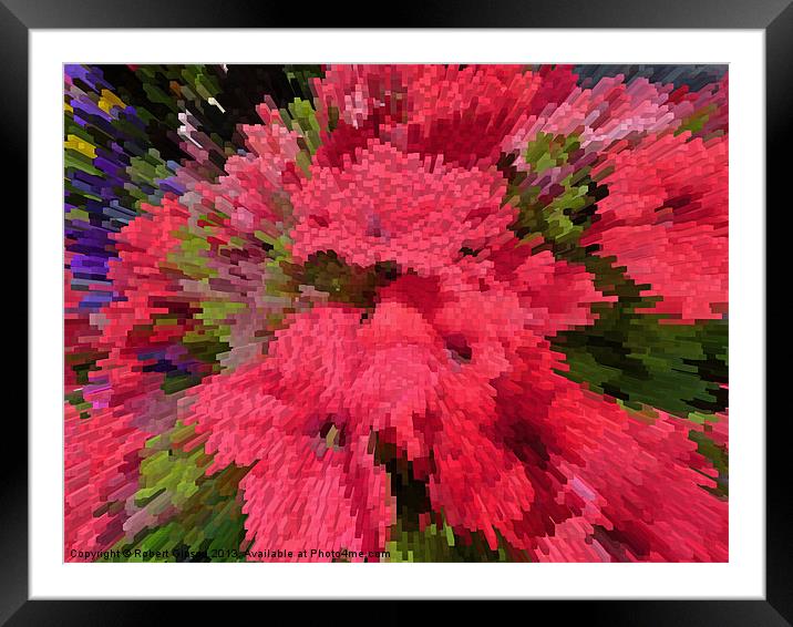 Flowers in Extrude Framed Mounted Print by Robert Gipson