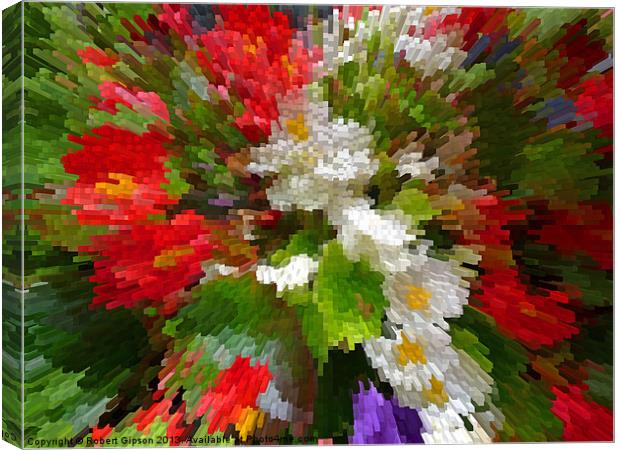Flowers in Extrude Canvas Print by Robert Gipson
