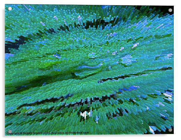 Leaf in abstract Acrylic by Robert Gipson