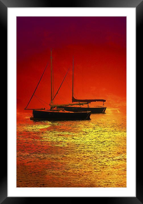 Sea Of Fire Framed Mounted Print by Darren Burroughs